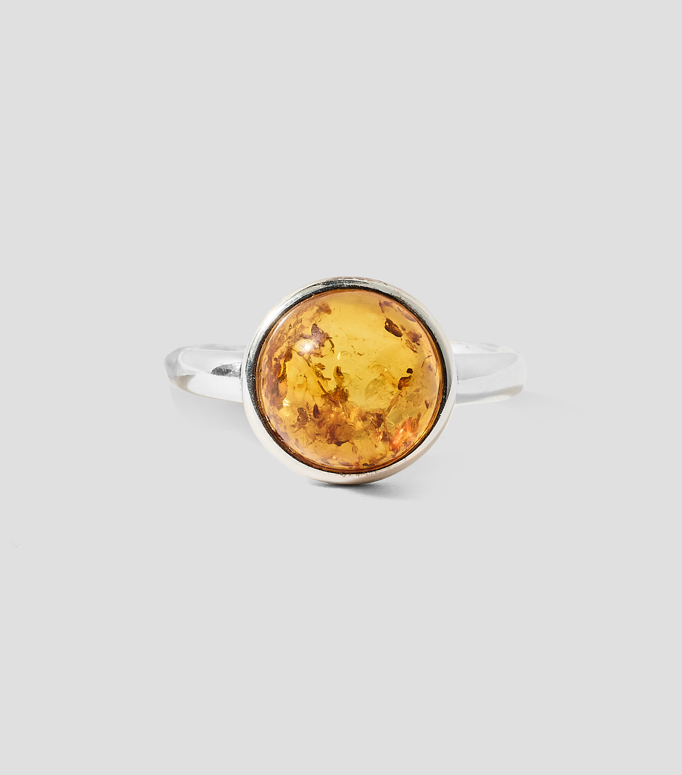 Anillo en Plata .925 con ámbar báltico Mujer